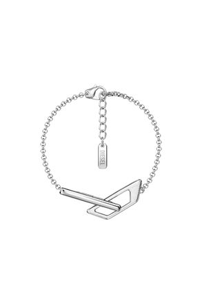Diesel Stainless Steel Chain Bracelet - Bracelets - Unisex - Silver