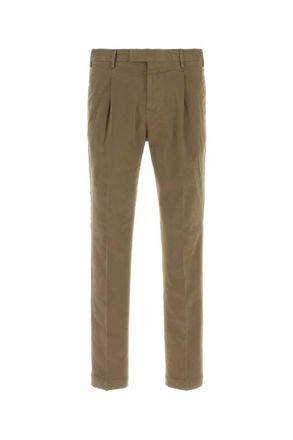 Pantaloni Torino Khaki Tapered Pleated Trousers