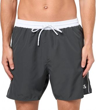 HUGO BOSS Starfish Swim Trunk In Charcoal