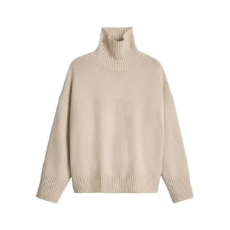 SOEUR Soeur, Truien & Vesten, Dames, Beige, S, Wol, William Roll Neck Sweater
