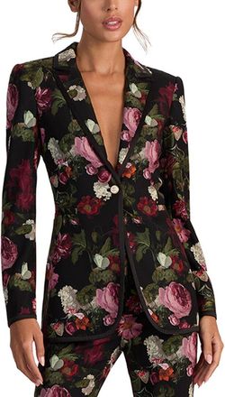 Alice & Olivia Alice + Olivia Breann Long Fitted Blazer
