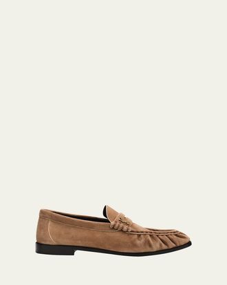 Saint Laurent Le Suede YSL Penny Loafers