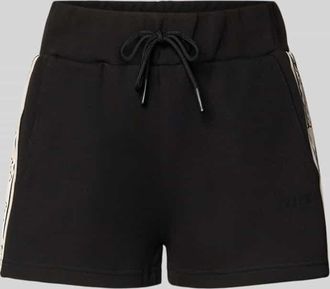 Guess Shorts mit Kordelzug und Logo-Print Modell BRITNEY in Black, Gr&ouml;&szlig;e XL
