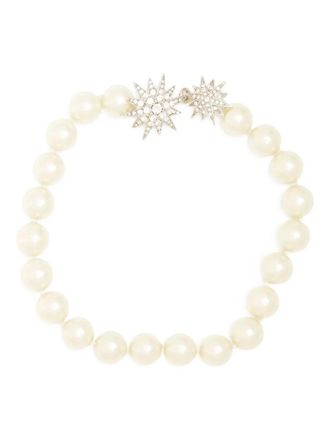 Kenneth Jay Lane crystal-embellishment necklace - Beige