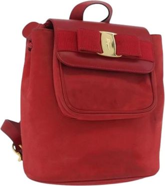 Ferragamo Pre-owned Backpacks, female, Red, Size: ONE SIZE Pre-owned Backpack