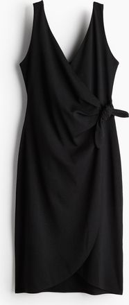 H&M Wickelkleid mit Struktur - Schwarz
