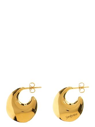 Saint Laurent Gold Teardrop Earrings - Gold