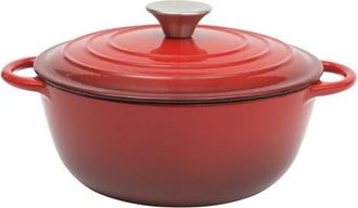Gibson Home Addlestone 2.65 Quart Enameled Cast Iron Dutch Oven with Lid in Red at Nordstrom