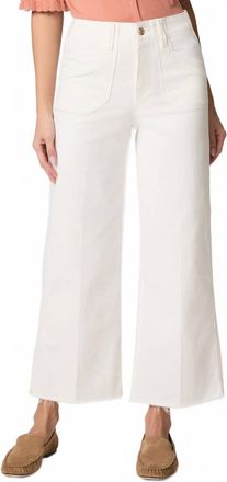 Paige Anessa Welt Utility Ankle Jeans In Tonal Ecru