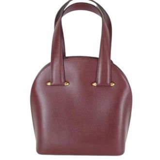 Cartier Pre-owned Must Handbag - Dames - Vintage Handtas - Rood - ONE Size - Leer - Vintage