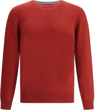 Brunello Cucinelli Brunello Cucinelli Mens Cashmere Round Neck Sweater - Brown - Size EU 46 (Mens)