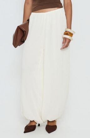 Princess Polly Moondancer Balloon Pants in Cream at Nordstrom, Size 10
