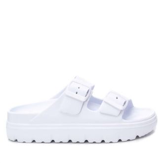 Xti Womens Buckle Strap Sandal In White