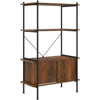vidaXL Estantería armario 4 niveles contrachapada y acero 80x40x130 cm Vidaxl