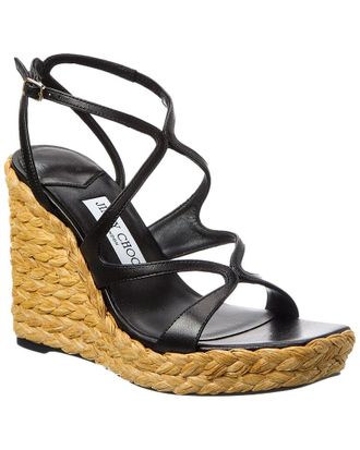 Jimmy Choo London Ayla 110 Leather Wedge Sandal