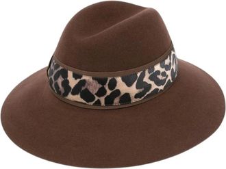 Borsalino Claudette Vilten Hoed - Dames - Accessoires - Bruin - Maat: M Wol