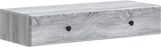 vidaXL Mesa Lateral Montada En La Pared Gris Sonoma Vidaxl