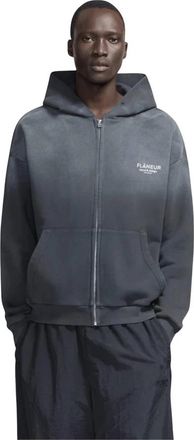 Flaneur Sound & Design Studio Member Zip-Up - Heren - Vesten met rits - Zwart - XL - Katoen - Hoodies & sweatvesten