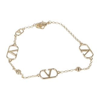 Valentino Garavani Bracelets, female, Yellow, Size: M VLogo Signature Metal Bracelet