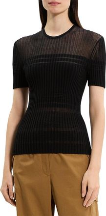 Theory Sheer Stripe Sweater