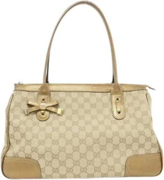 Gucci Pre-owned Handbags, female, Beige, Size: ONE SIZE Pre-owned GG Canvas Handbag