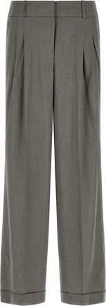 PESERICO Virgin Wool Casual Womens Pants