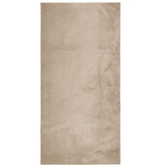 vidaXL Vidaxl - Alfombra de pelo corto suave lavable huarte arena 100x200 cm