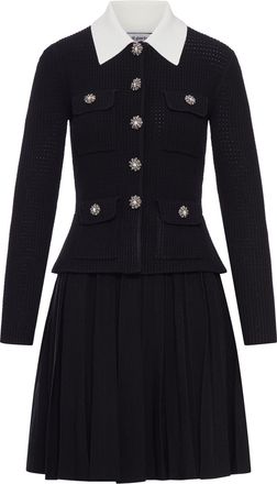 Self Portrait BLACK KNIT MINI DRESS - Self-portrait - Woman