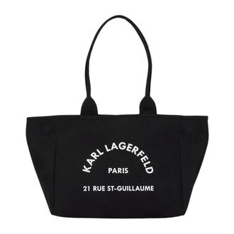 Karl Lagerfeld Convertible Trapeze Tote - female - Karl Lagerfeld - Shopping Bags - Black - ONE SIZE - Bags