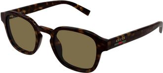 Gucci Round Zonnebrillen - Heren - Zonnebrillen - Zwart - 49 MM - Accessoires