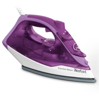 T-fal Fv2836 Plancha Vapor-seco Suela De Cer&aacute;mica 2400 W P&uacute;rpura, Blanco
