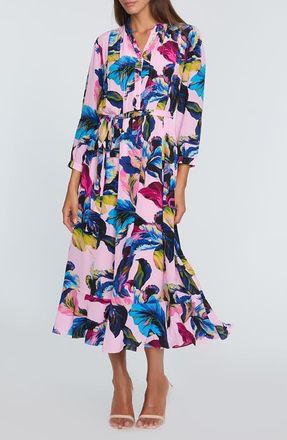 Elie Tahari The Mila Floral Midi Dress in Garden Print at Nordstrom, Size Small