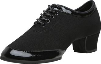 Generic Ladies Ballroom Dance Shoes Lace-Up Closed Toe Latin Modern Performance Practice Teaching Dancing Shoes for Women,3cm Full Sole,6 UK