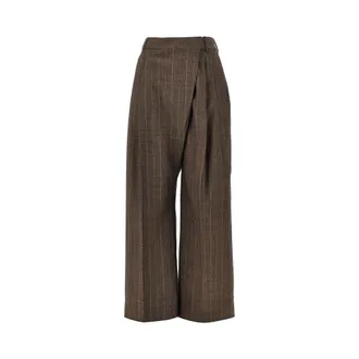 Ganni Wool pants with pinstriped motif Woman 36