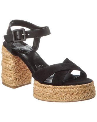 Christian Louboutin Calakala 70 Suede & Leather Sandal