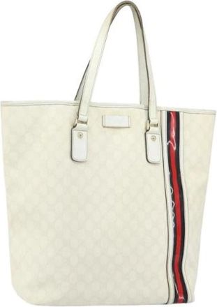 Gucci Pre-owned Tote Bags, female, White, Size: ONE SIZE Pre-owned Plastic Tote Bag