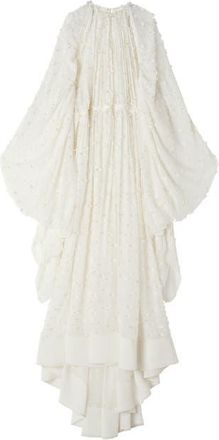 Lanvin Long Dress In Plumetis Silk in White/ivory at Nordstrom, Size 1 Eu