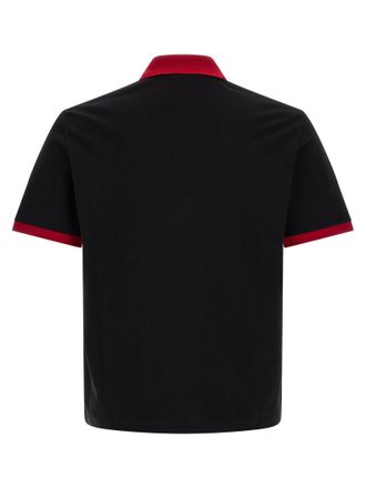 Versace Mens Black Cotton Polo Shirt