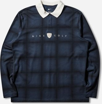 Nike Men s Dri-FIT Loose Longsleeve Golf Polo Midnight Navy / Sail
