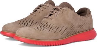 Cole Haan 2.Zerogrand Laser Wing Tip Oxford Lined Mens Lace up casual Shoes Irish Coffee Nubuck/Truffle/Molten Lava : 10.5 D - Medium