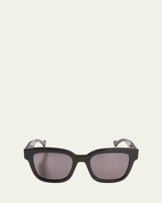 Gucci Oversized Rectangle Acetate Sunglasses