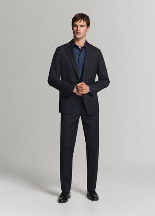 Mango Camicia completo slim-fit cotone popeline blu marino scuro - Uomo - XXL - MANGO MAN