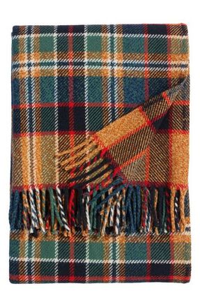 Pendleton Fireside Virgin Wool Throw in Sycamore Gold/Green at Nordstrom