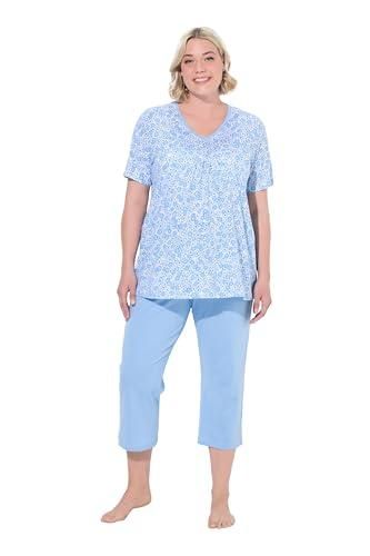 Pyjama 2 Pièces Femme Ulla Popken - Grande Taille 50/52 - Col Chemise Rouge Raison - Coupe Oversize