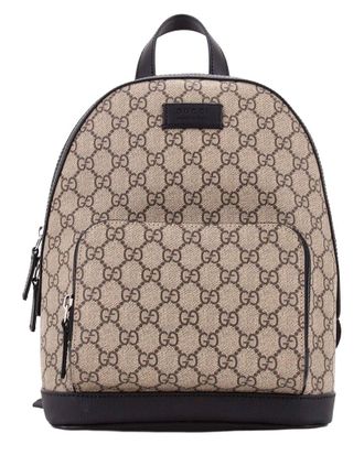 Gucci Zip Pocket Backpack Gg Coated Small (Authentic Pre-Loved)
