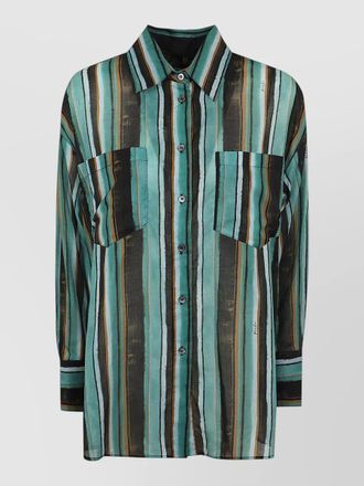 Pinko striped relaxed-fit shirt