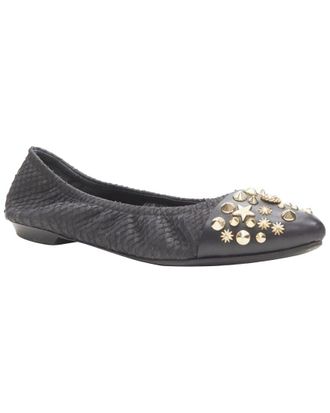 Givenchy Womens Leather Riccardo Tisci Star Spike Stud Toe Cap Ballerina Flat (Authentic Pre-Loved)