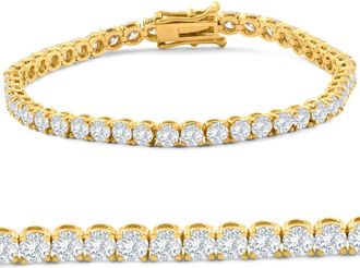 Pompeii3 8.00Ct Diamond Tennis Bracelet 14k Gold Lab Grown 7