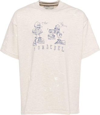 DOMREBEL dancing T-shirt - men - Cotton - S - Neutrals