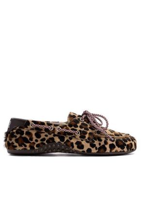 P448 Antibes Boat Shoe in Leopard Wine at Nordstrom, Size 35